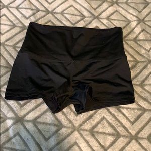 black high waisted athletic shorts